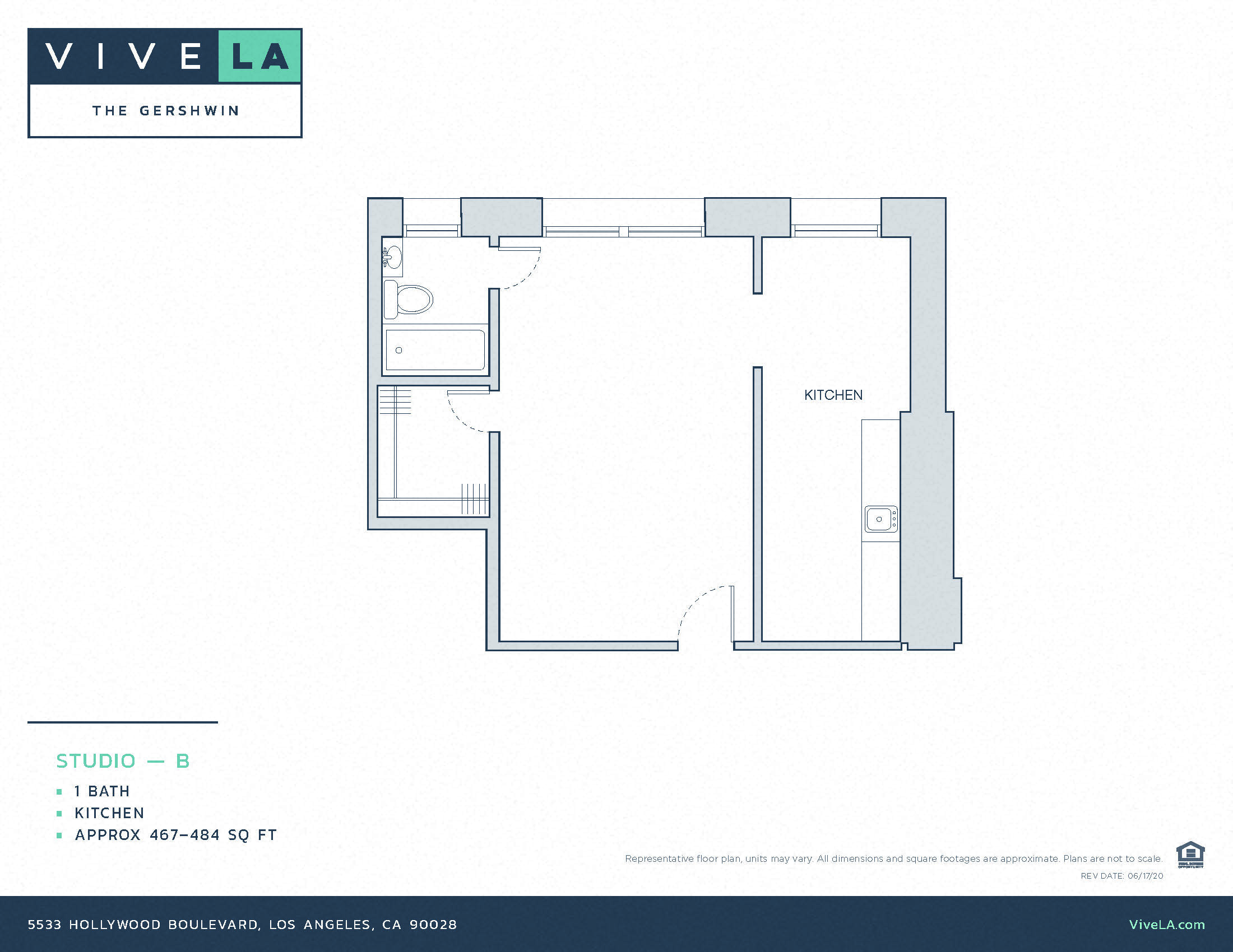 The floor plan for unit 103